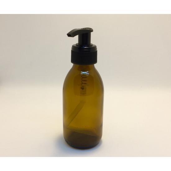 Üveg barna tároló pumpával DIN 28 150ml